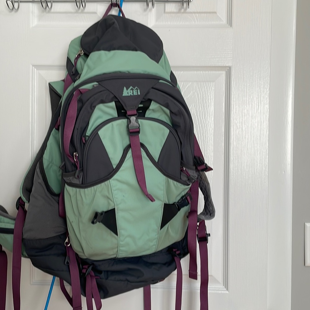 REI hiking backpack with daypack attached or separately